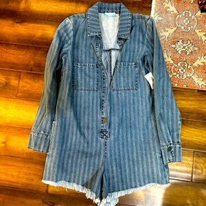 SHOW ME YOUR MUMU DENIM ROMPER